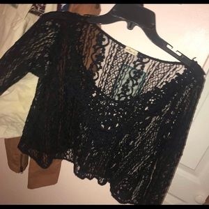 super cute, all lace long-sleeve hollister shirt